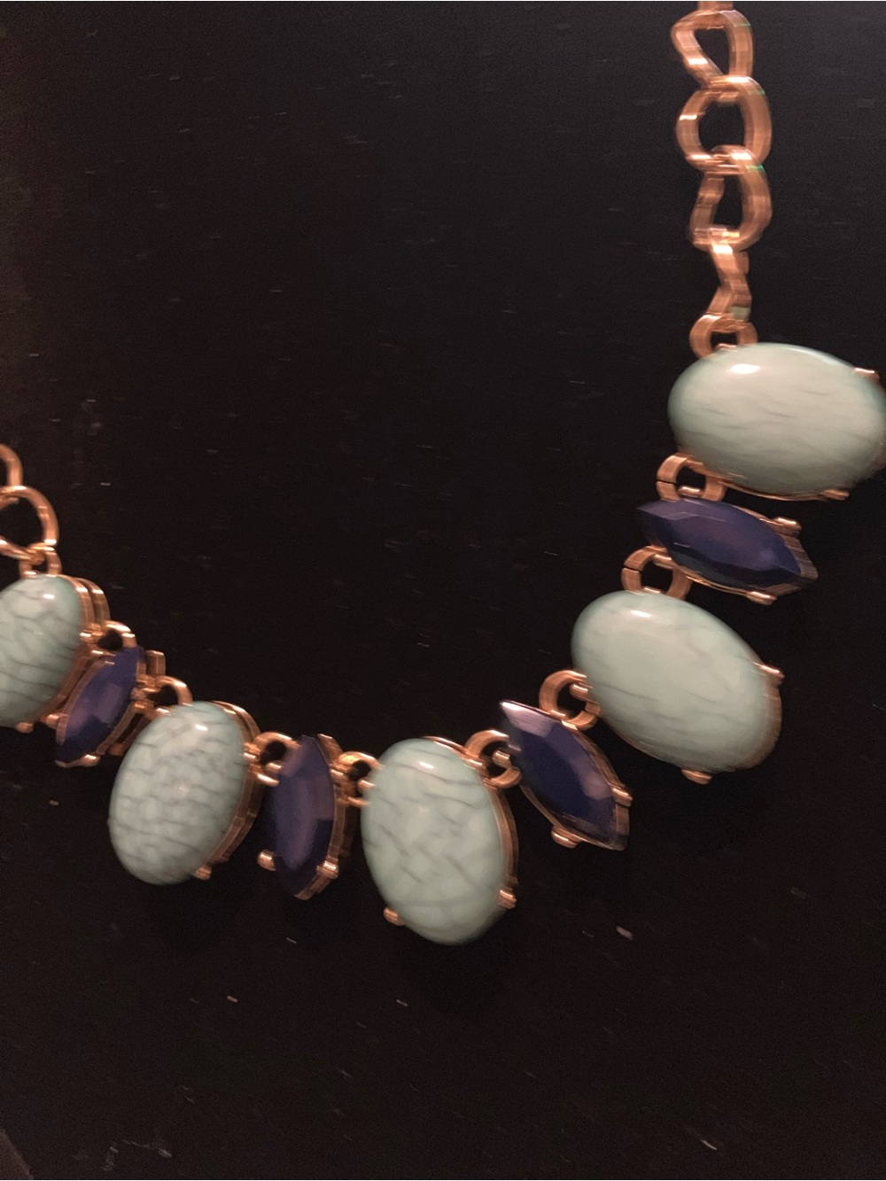 Green & Purple Statement Necklace